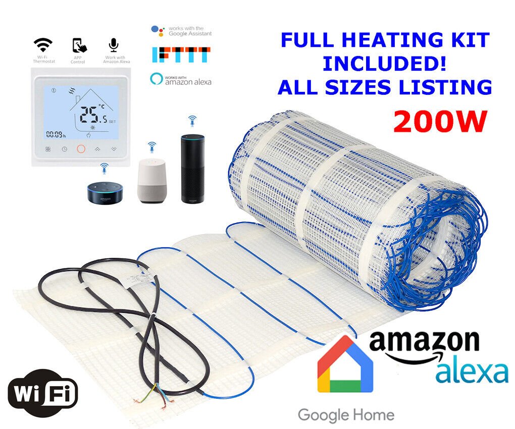 Under Tile Electric underfloor heating mat kit 200w per m2 All Sizes in Listing - Image 3